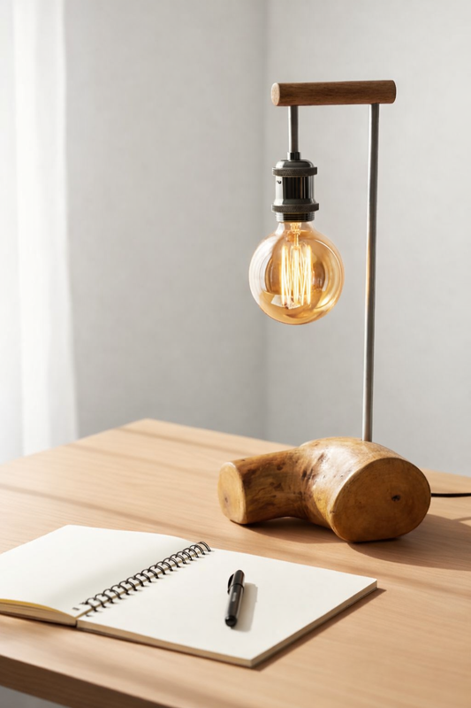 Handcrafted Wooden Lamp