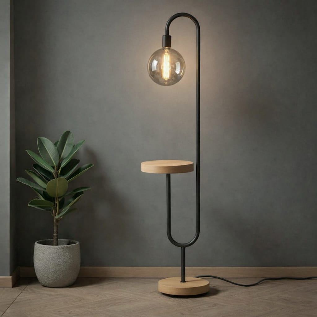 Modern Globe Shelf Floor Lamp