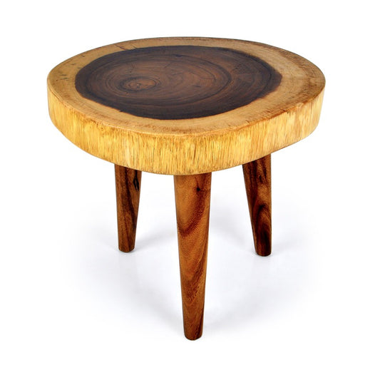 Live Edge Sheesham Coffee Table with Solid Wooden Legs – Natural Wood Slab Table