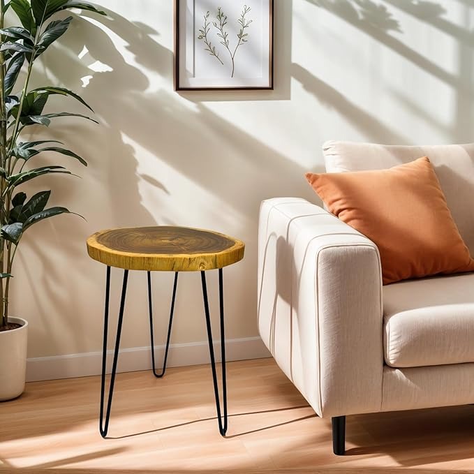 Handcrafted Live Edge Coffee and Side Tables – Rustic Sheesham Wood