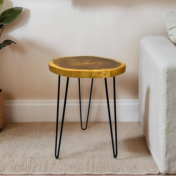 Handcrafted Live Edge Coffee and Side Tables – Rustic Sheesham Wood