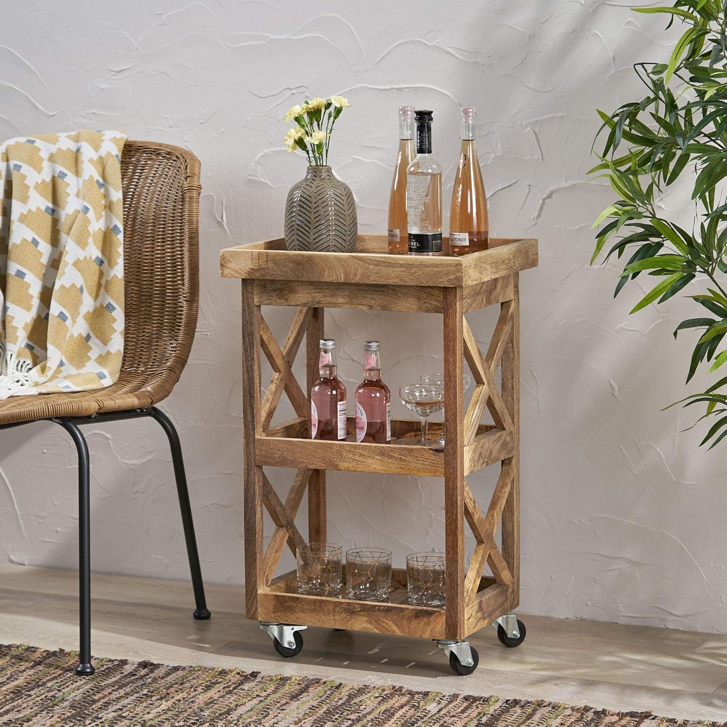 Modern Metal Serving Cart – Stylish & Durable Kitchen Trolley