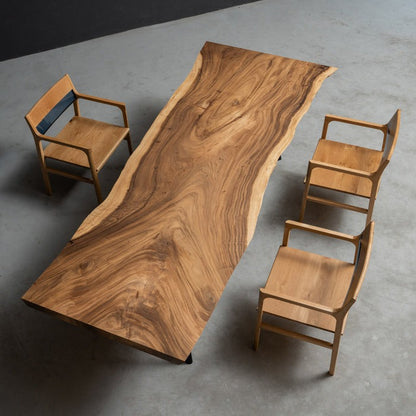Sheesham Wood Kitchen Live Edge Dining Table