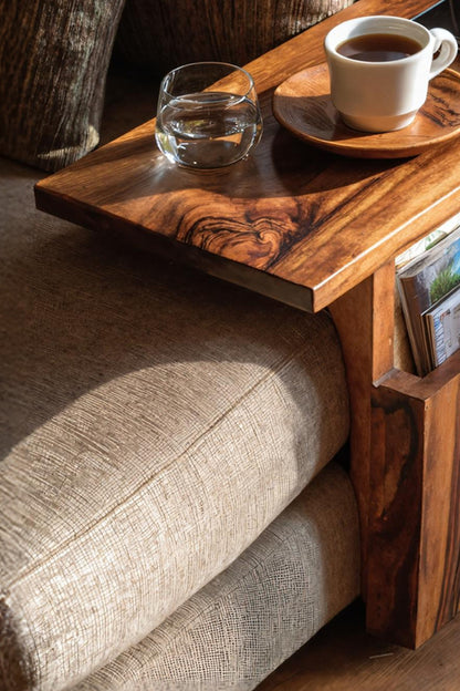 Modern Live Edge Armrest For Elegant Living Room