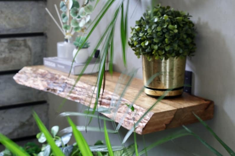 Rustic Handmade Wooden Floating Shelves