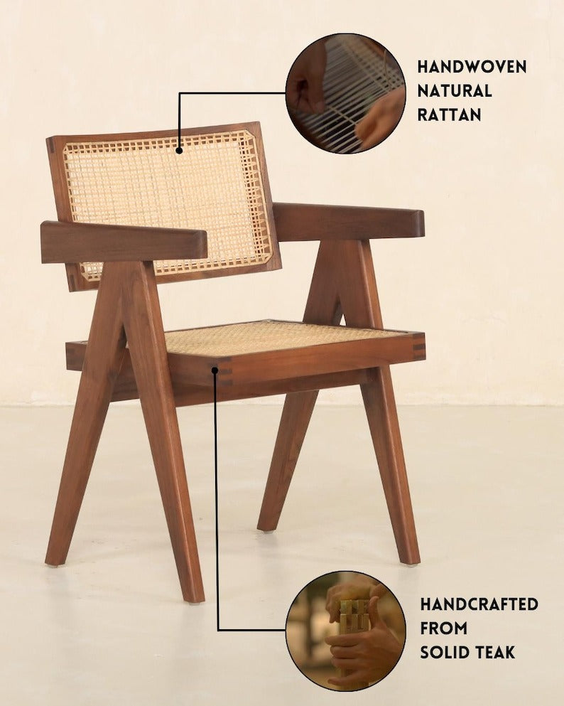 Floating Back Cane Armchair