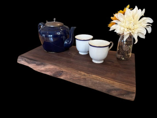 Natural Live Edge Wooden Board – Charcuterie, Cutting & Serving Tray