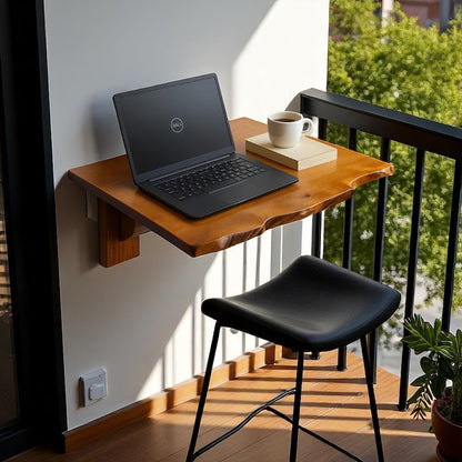 Live Edge Folding Wall Desk