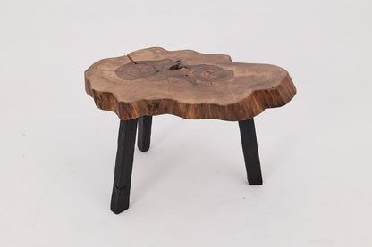 Live Edge Sheesham Side Table – Handmade Solid Wood Accent / End Table