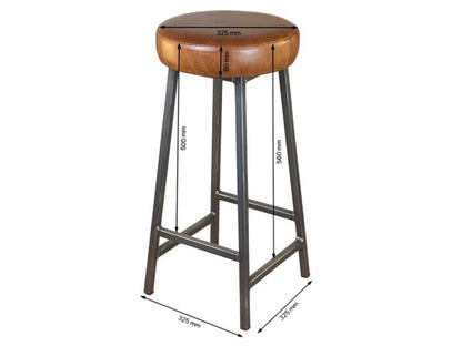 Bar Stool with Leather Seat