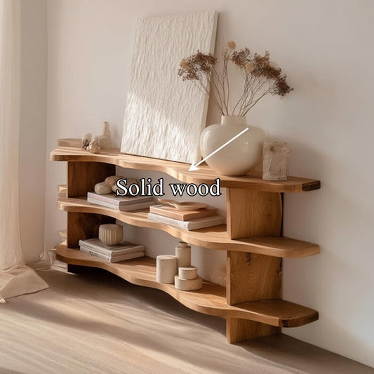 Live Edge Solid Wood Floating Shelf – Walnut TV Shelf, Display Shelf, Desk Shelf & Unique Home Décor Bench Option