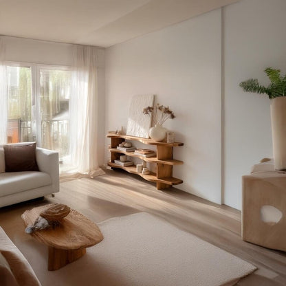 Live Edge Solid Wood Floating Shelf – Walnut TV Shelf, Display Shelf, Desk Shelf & Unique Home Décor Bench Option