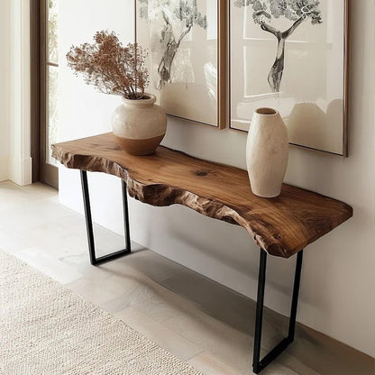 Solid Wood Console Table, Wooden Console Table, Sheesham Console Table, Rustic Console Table, Handmade Console Table