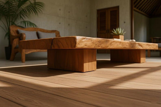 Handcrafted Live Edge Sheesham Wood Coffee Table – Reclaimed Solid Wood, Modern Rustic Living Room Furniture