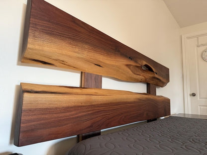 Handmade Solid Sheesham Wood Bed Frame – Rustic Live Edge Bedroom Furniture, Natural Wooden Bed with Timeless Craftsmanship