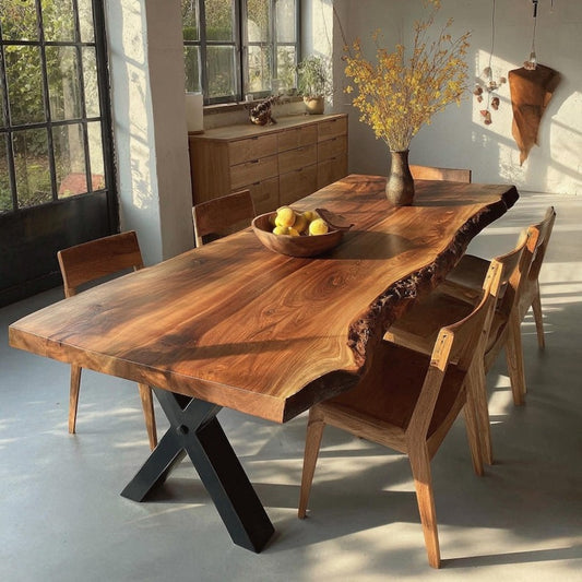 Handmade Wooden Table – Rustic Solid Sheesham Dining Table