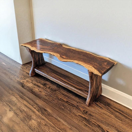 Custom Wood Bench – Handmade Solid Wood Farmhouse Shoe Rack Bench, Entryway Storage Seating