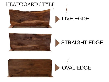 Solid Sheesham Wood Bed Frame – Custom Handmade Platform Bed, Rustic Modern Bedroom Furniture