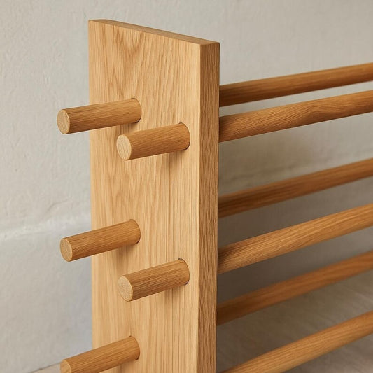 Handmade Wooden Shoe Storage Bench – Solid Wood Entryway Bench with Shelf, Rustic Hallway & Mudroom Organizer