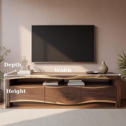 Live Edge Folding Wall Desk – Solid Wood Wall-Mounted Drop-Leaf Table for Small Spaces