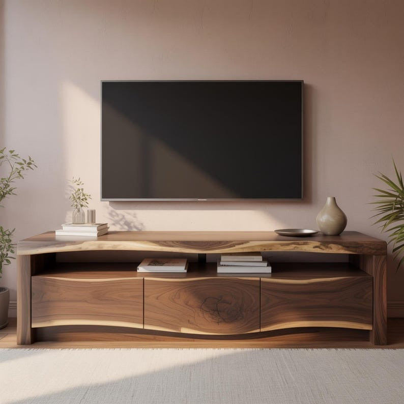 Live Edge Folding Wall Desk – Solid Wood Wall-Mounted Drop-Leaf Table for Small Spaces