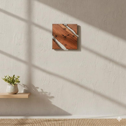 Handmade Wooden Wall Clock – Live Edge Wood Clock