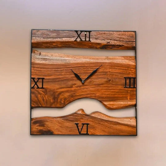 Handcrafted Live Edge Wooden Wall Clock Rustic Farmhouse Decor Wall Art Gifts