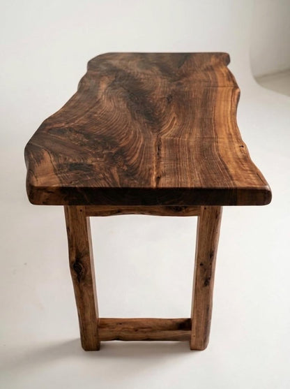 Live Edge sheesham Desk with Drawer | Solid sheesham Home Office Writing Desk